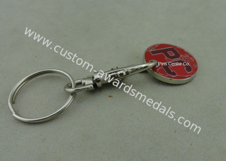 Supermarket Trolley Tokens Key Chain Brass Stamped Customized