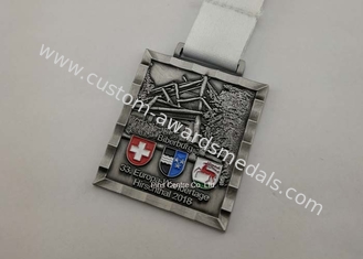 Customized Soccer Football Medallion Die Cast Medals , Bronzed Police Challenge Awards