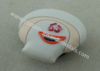 Rubber Shoe Decorate 3D PVC Lapel Pin , Promotional PVC Photo Frame Wrist Band