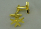 Gold Plating Personalized Tie Bar Cufflink 22mm With Zinc Alloy