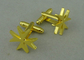 Gold Plating Personalized Tie Bar Cufflink 22mm With Zinc Alloy
